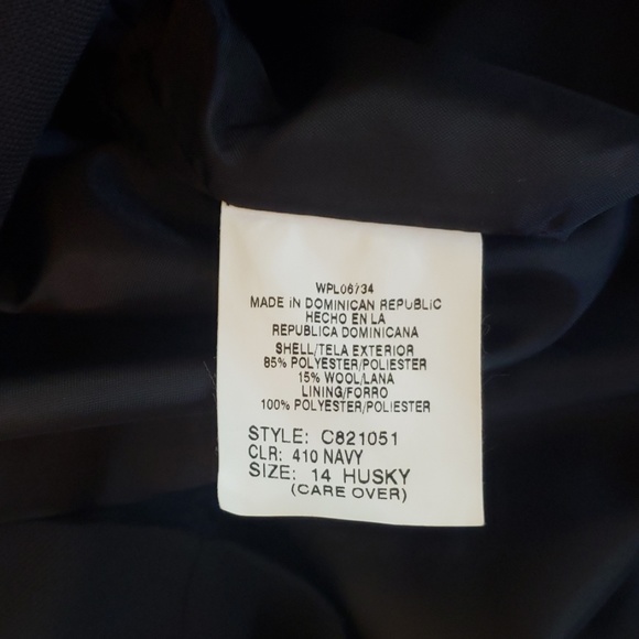 Liz Claiborne BOY'S NAVY BLAZER ~ 14 HUSKY - Picture 2 of 8